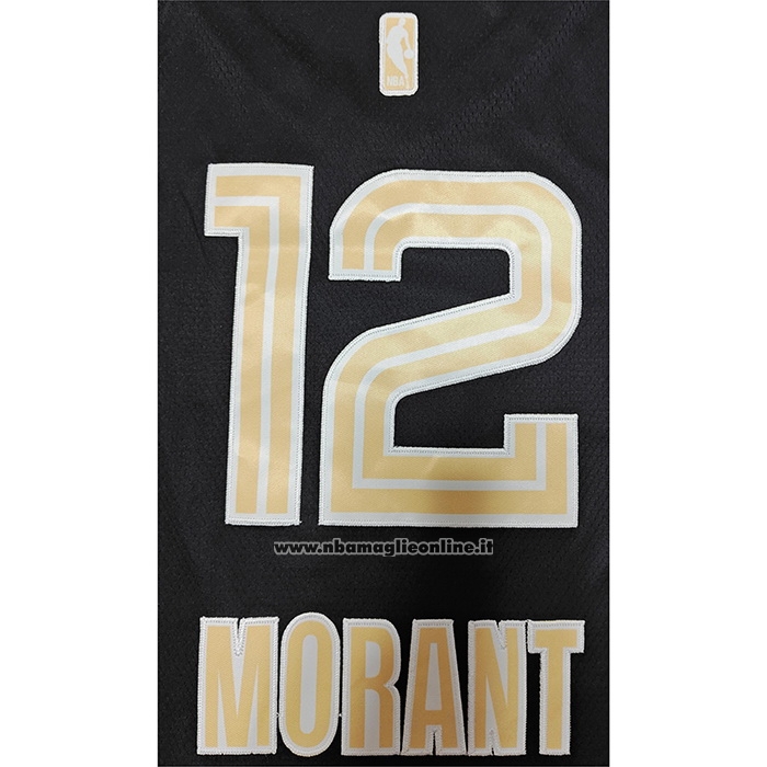 Maglia Memphis Grizzlies Ja Morant #12 Select Series Or Nero